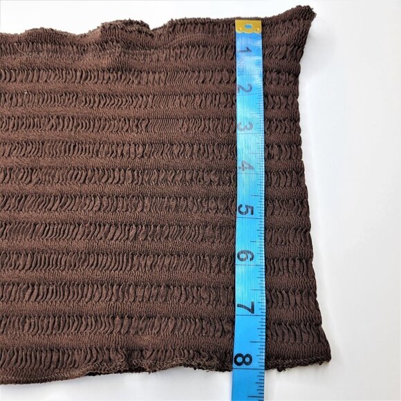 Brown Crop Top Bandeau Top Size S/XS/M Strapless Tube Top Stretchy Bandeau NEW - Picture 4 of 12